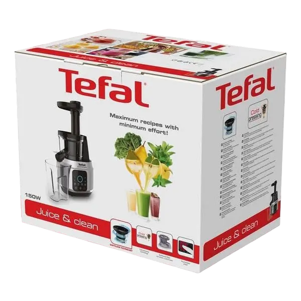 Storcător de fructe și legume Tefal Juice & Clean Negru