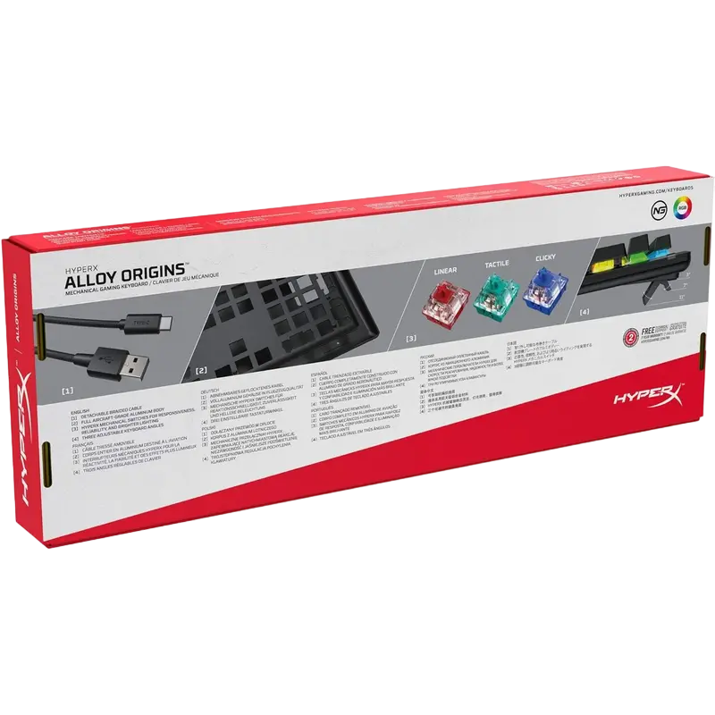 Tastatură HyperX Alloy Origins Mecanic Negru