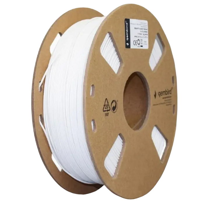 Нить для 3D-принтера Gembird 3DP-PLA-01-MTW Белый