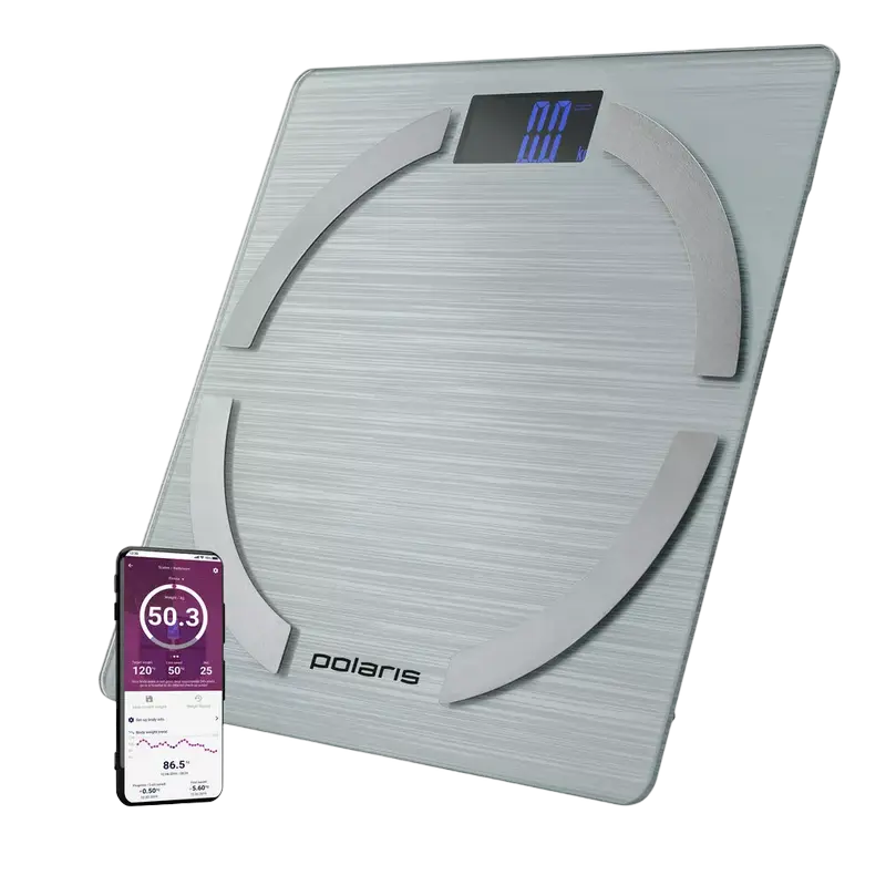 Электронные напольные весы Polaris PWS 1886 IQ Home Серебристый