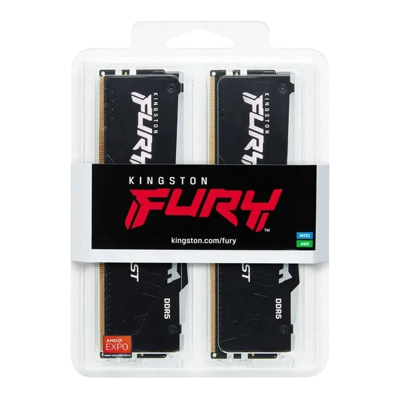 Оперативная память Kingston FURY Beast RGB FURY Renegade 64 ГБ Чёрный