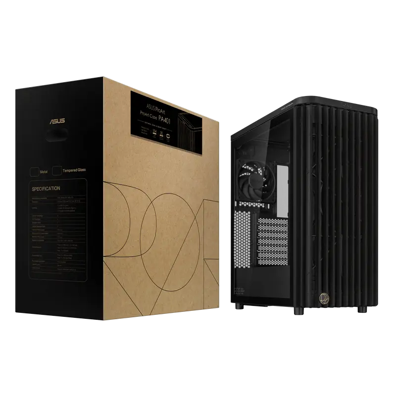 Компьютерный корпус ASUS ProArt PA401 Wood TG Midi-Tower Черный