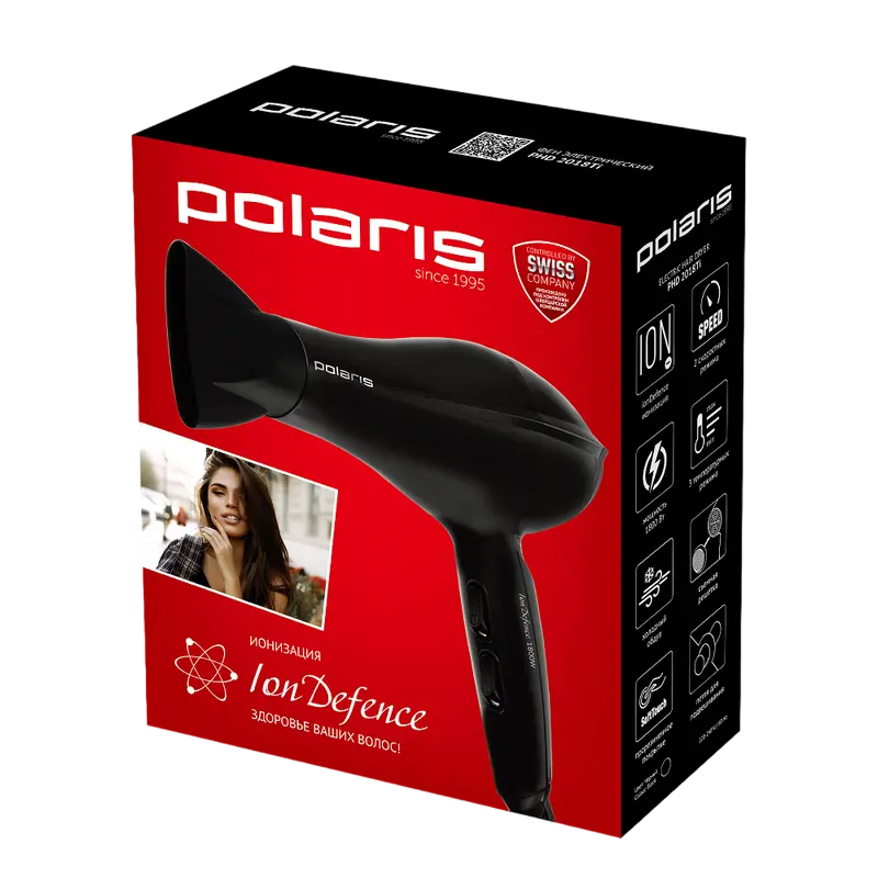 Фен Polaris PHD 2018Ti Чёрный