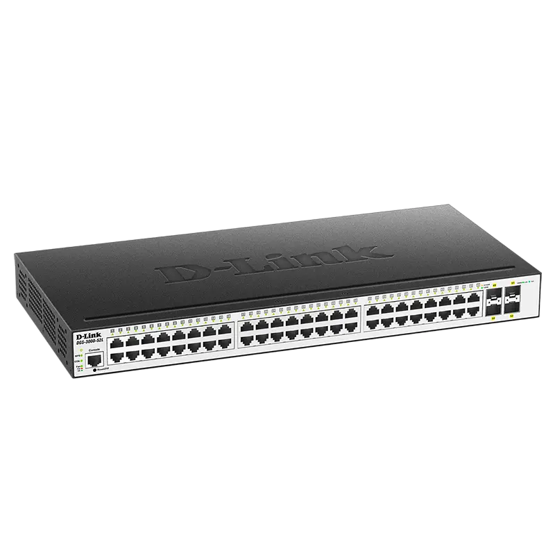 Сетевой коммутатор D-Link DGS-3000-52L Черный