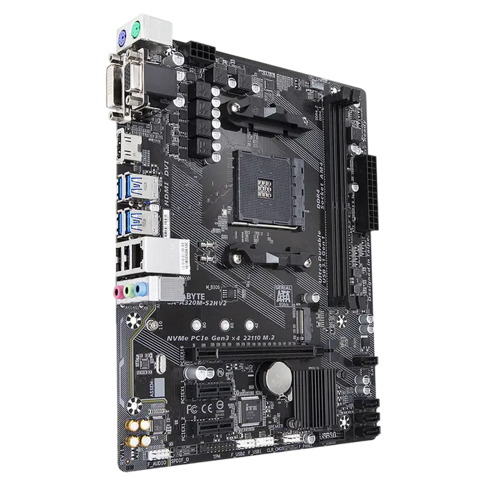 Материнская плата Gigabyte A320M-S2H V2 AM4 Micro-ATX