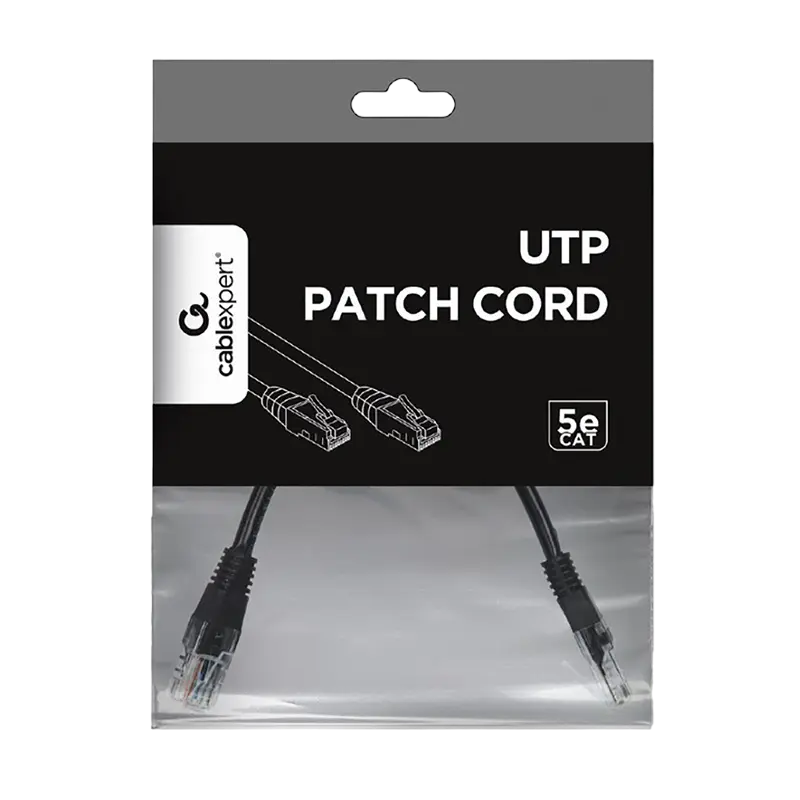Патч-корд Cablexpert PP12-0.25M/BK Черный