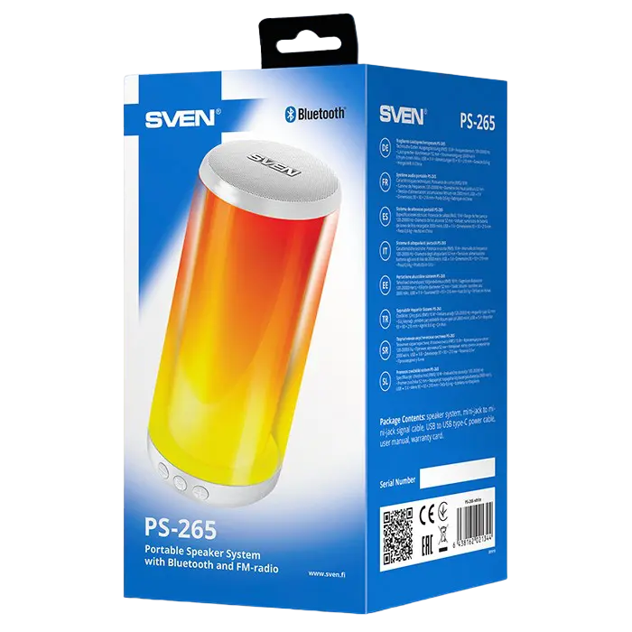 Портативная колонка SVEN PS-265 Белый