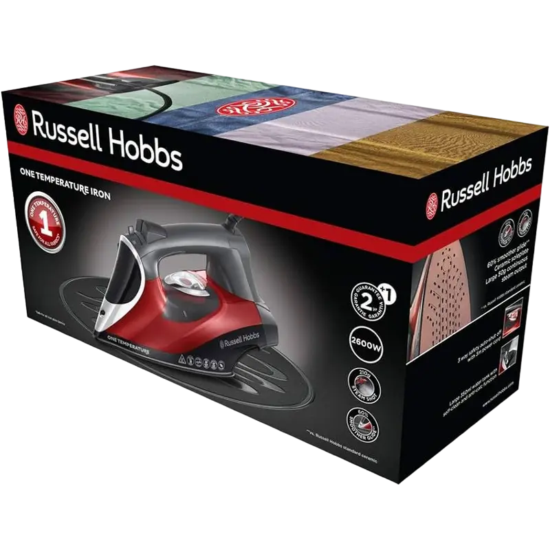 Утюг Russell Hobbs One Temperature Black Red