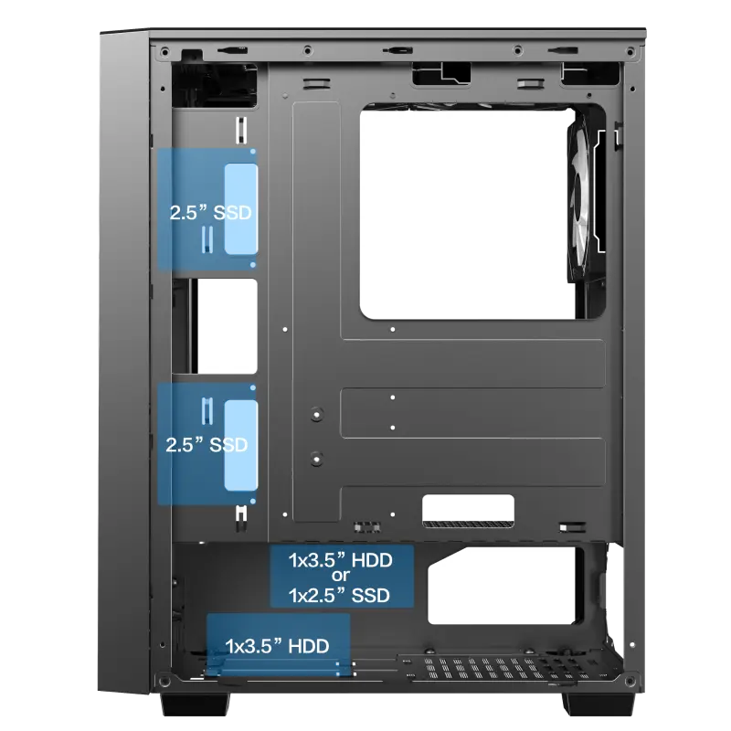 Компьютерный корпус Gamemax PRISM BK Midi-Tower Черный