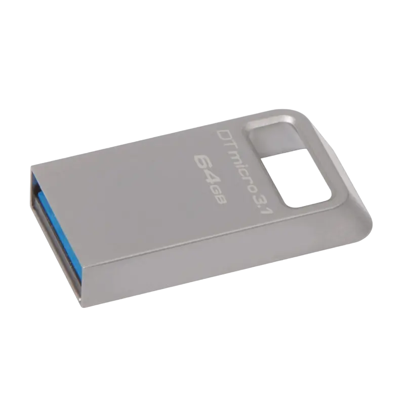 USB Flash накопитель Kingston DataTraveler Micro 64ГБ Серебристый