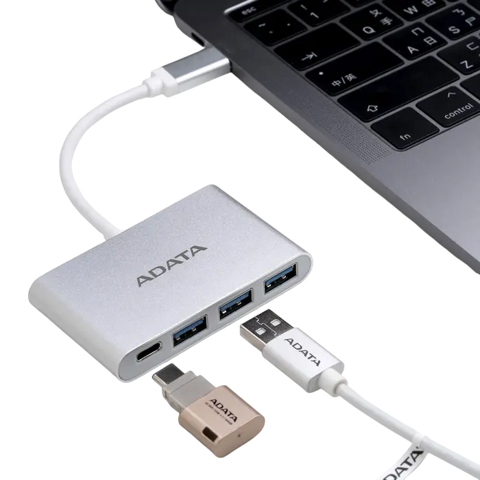 Adaptor Hub ADATA ACA3HUBAL-CSV Argintiu
