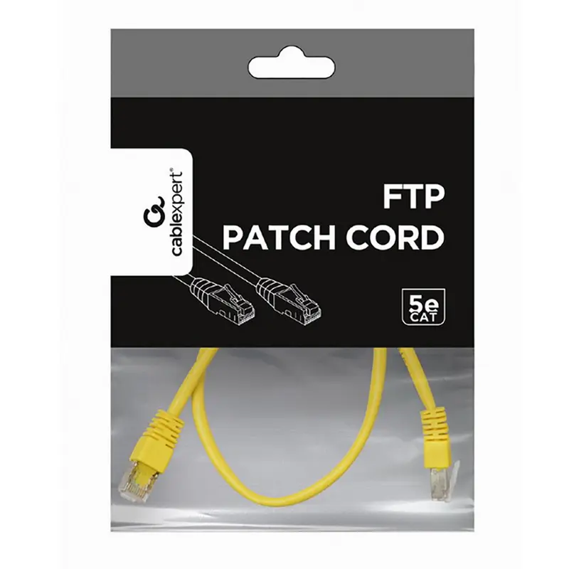 Patch cord Cablexpert PP22-0.5M/Y Galben