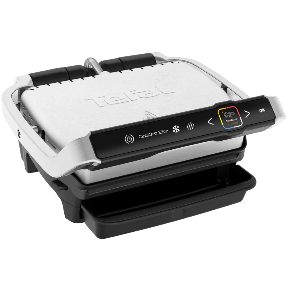 Электрический Гриль Tefal OptiGrill Elite Серебристый