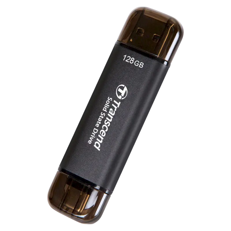 Внешний портативный SSD накопитель Transcend ESD310C 128 Гб Чёрный