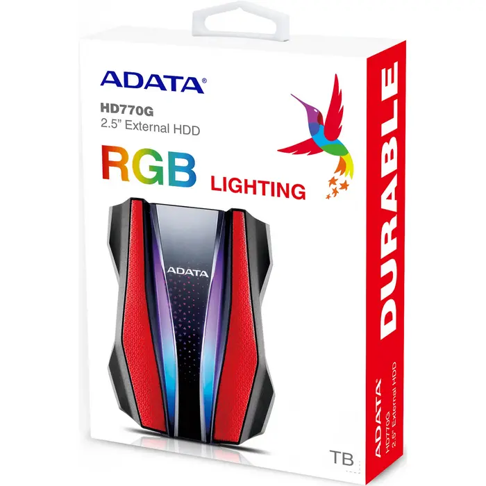 HDD portabil extern ADATA HD770G 2 TB Roșu
