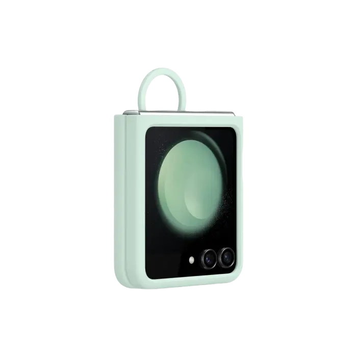 Husă Samsung Galaxy Z Flip 5 Silicone Case with Ring Verde oceanic