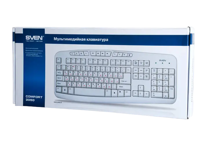 Клавиатура SVEN Comfort 3050 Мембрана Белый