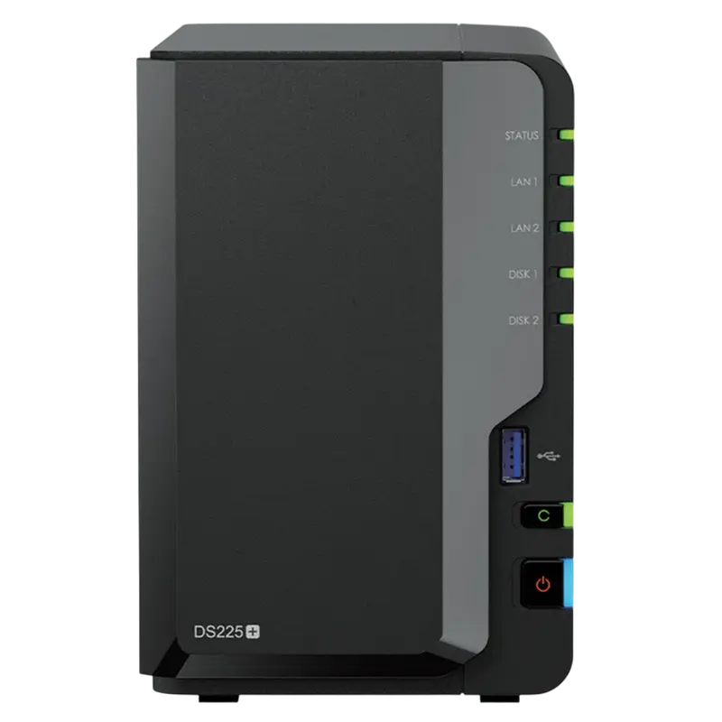 Сетевое хранилище SYNOLOGY DS225+ Черный