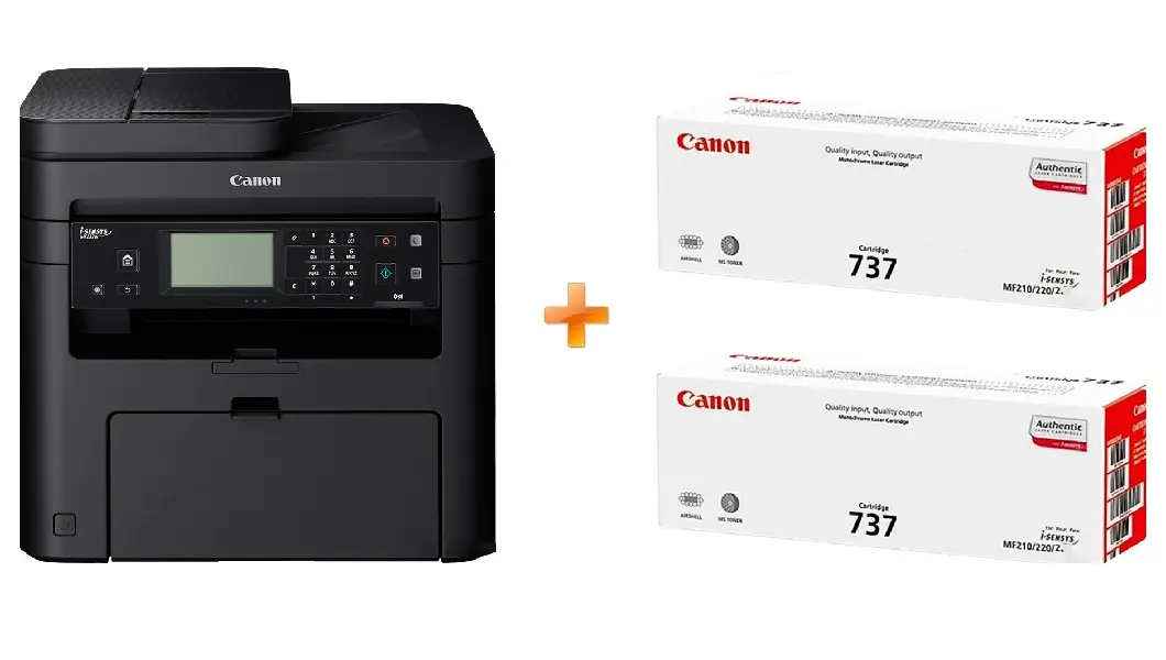 Canon i-Sensys MF237w & CRG737 x 2 pcs