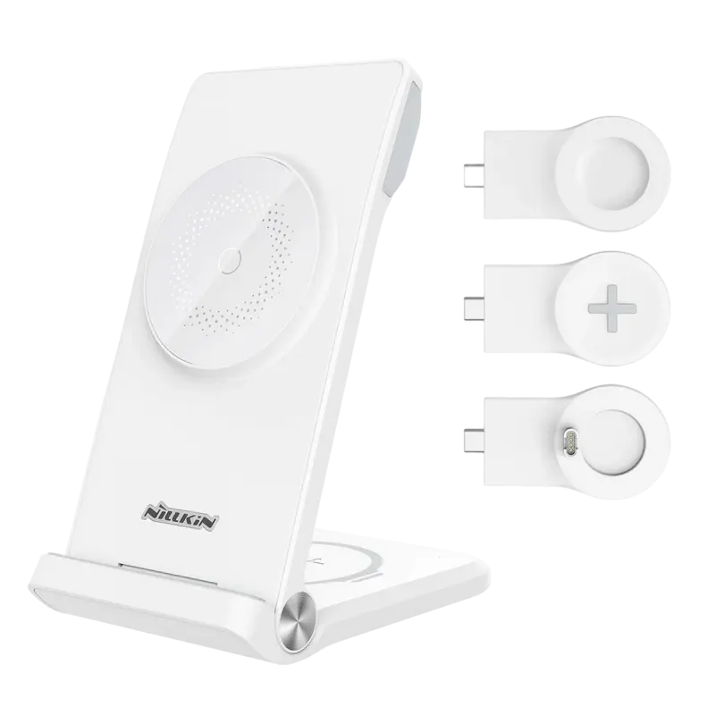 Încărcător wireless Nillkin PowerTrio 3 in 1 MagSafe Alb