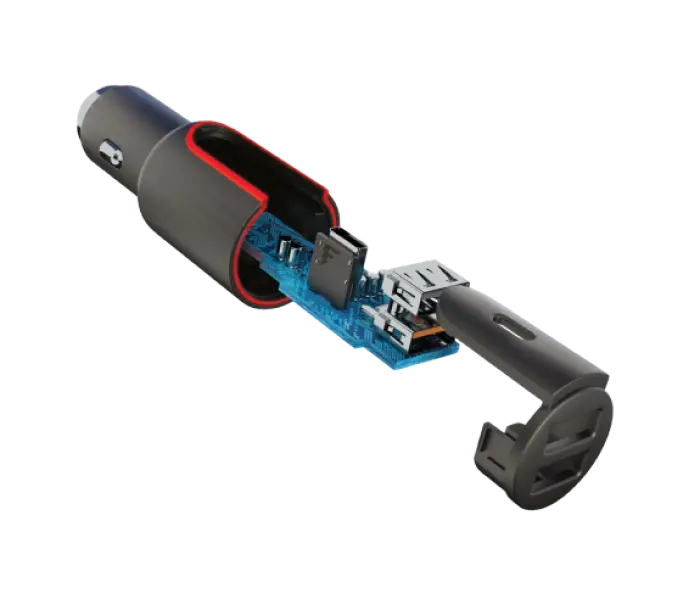 Incărcător auto Forever QC3.0+PD Gri