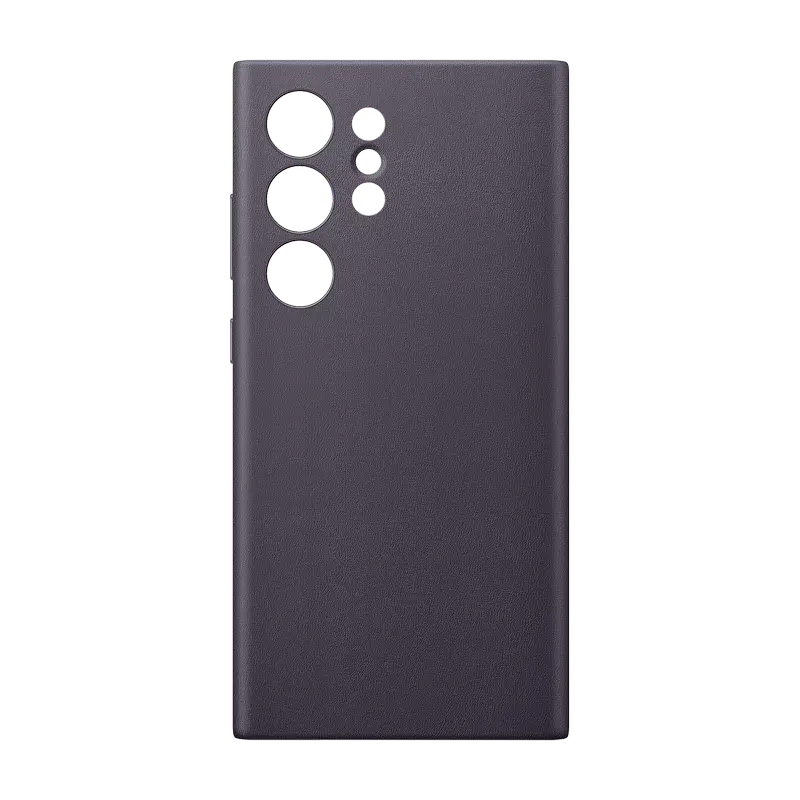 Husă Samsung Galaxy S24 Ultra Vegan Leather Case Vegan Leather Violet Întunecat