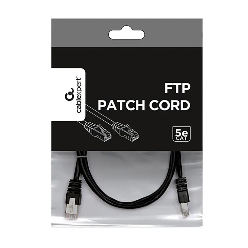 Patch cord Cablexpert PP22-0.5M/BK Negru