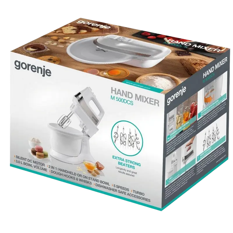 Миксер стационарный съемный Gorenje M500DCS Белый