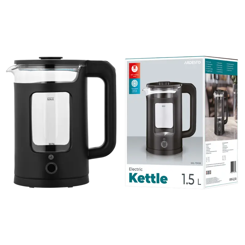 Электрочайник Ardesto EKL-T31GB Чёрный