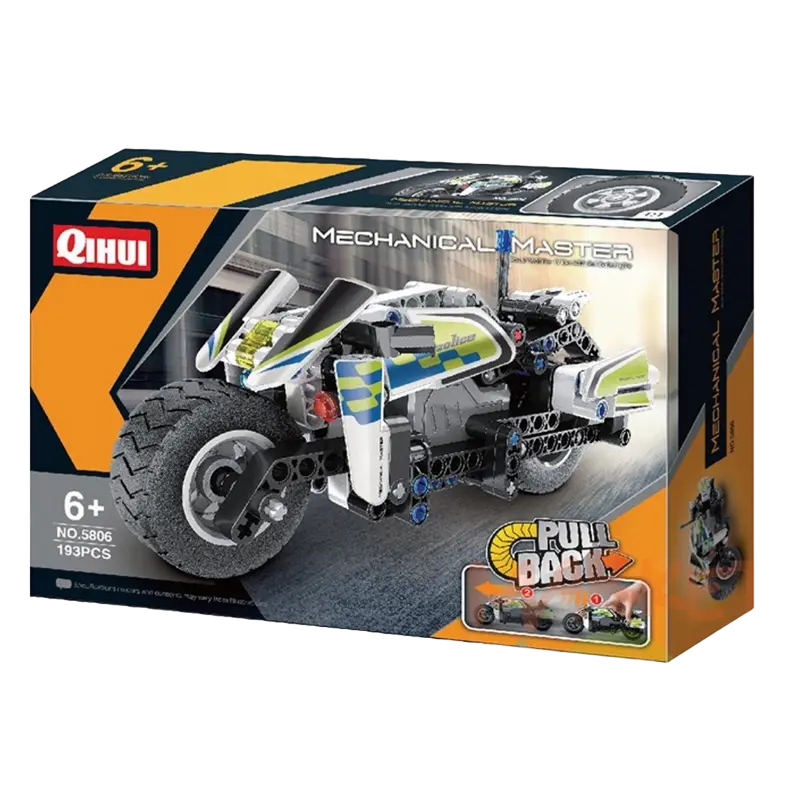 Конструктор iM.Master Pull Back Police Motorbike Белый