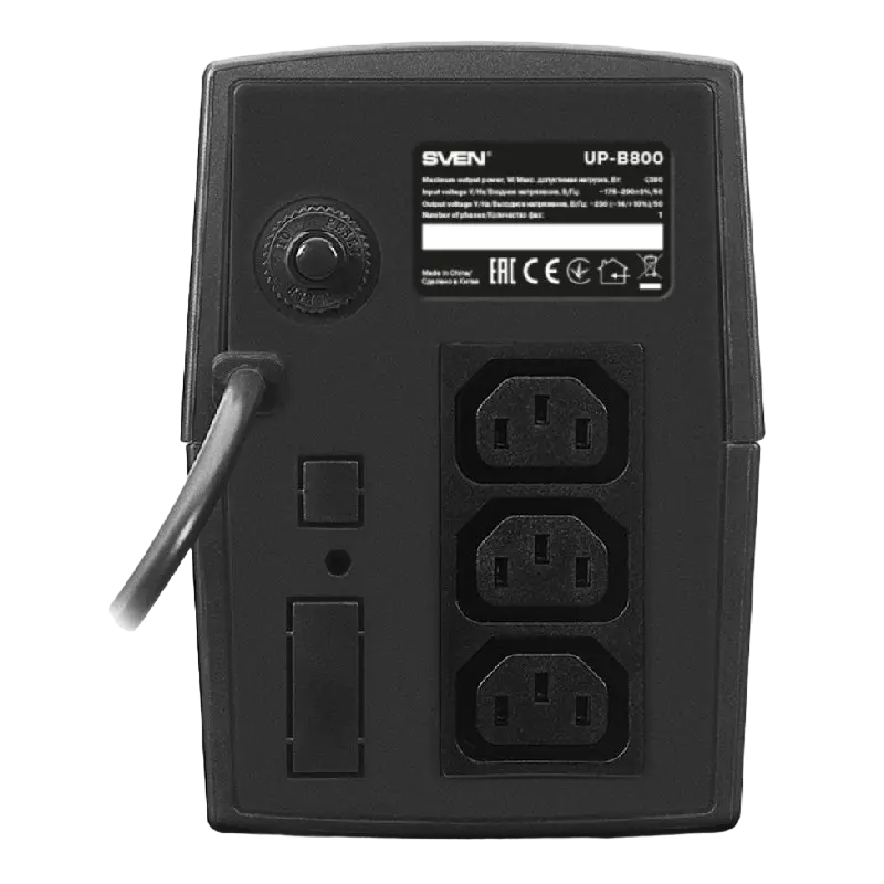 Источник бесперебойного питания SVEN UP-B800 Черный