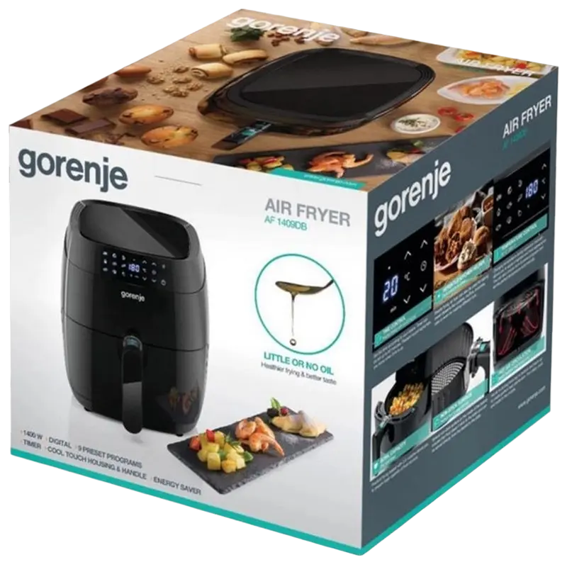 Friteuză cu aer cald Gorenje AF1409DB Negru