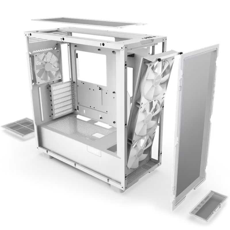 Компьютерный корпус NZXT H7 Flow RGB Midi-Tower Белый