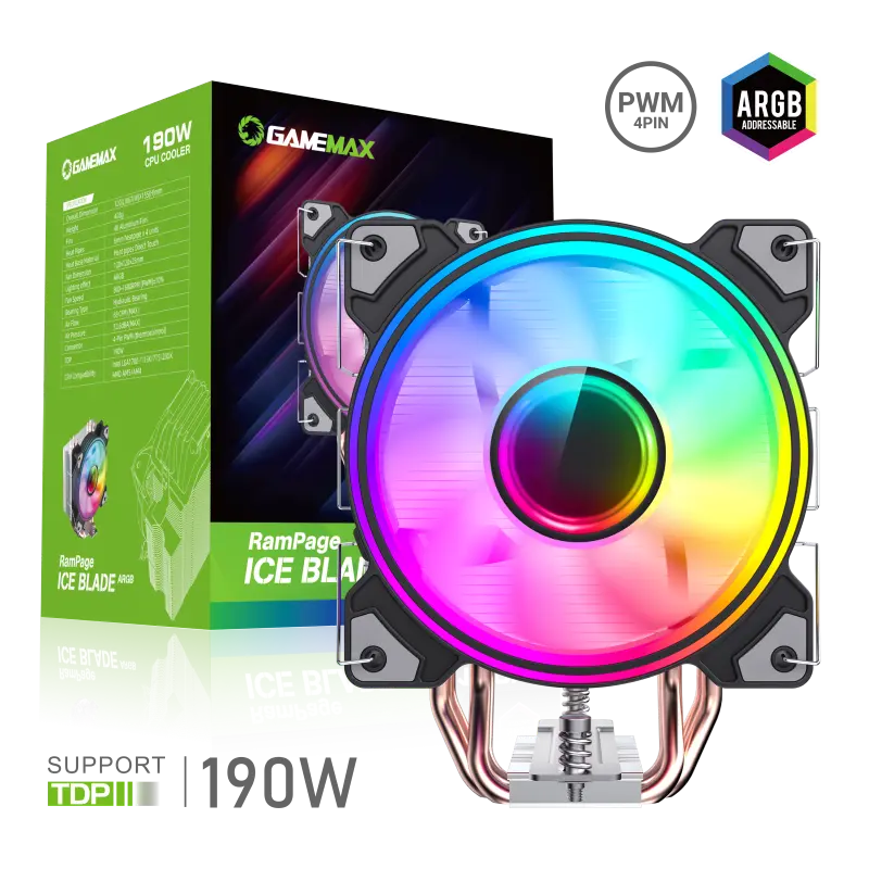 Кулер для процессора Gamemax Ice Blade ARGB 120 мм