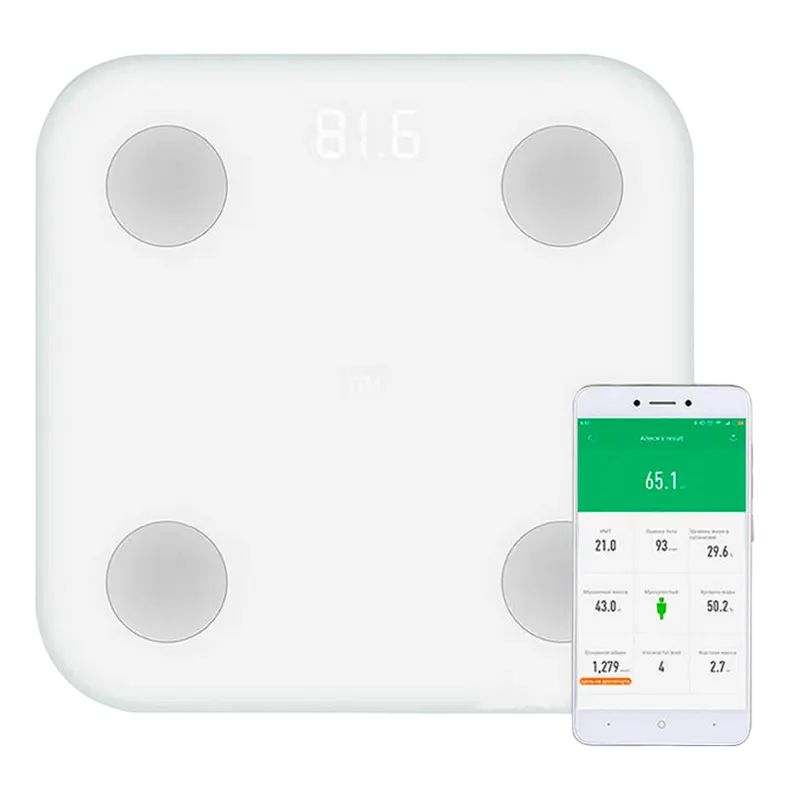 Электронные напольные весы Xiaomi Mi Body Composition Scale 2 Белый