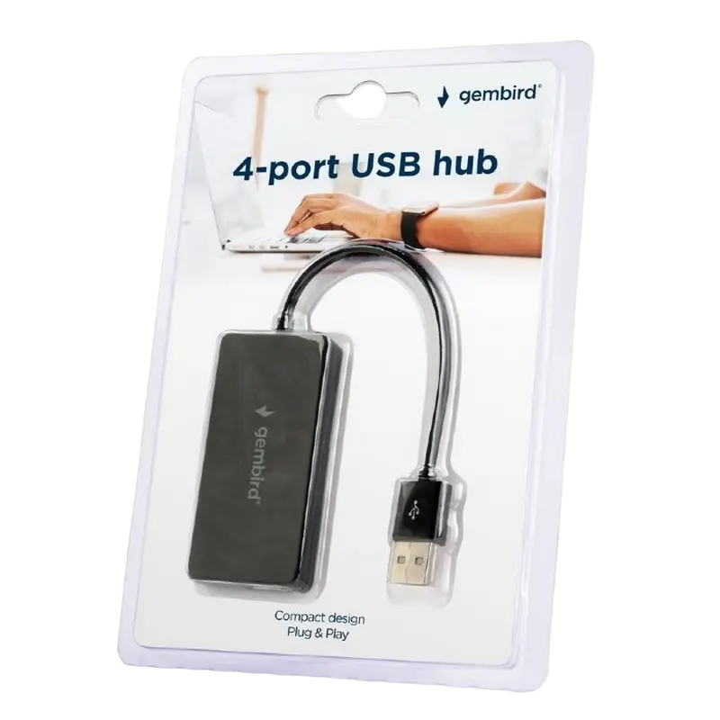 USB-концентратор Gembird UHB-U2P4-04 Черный