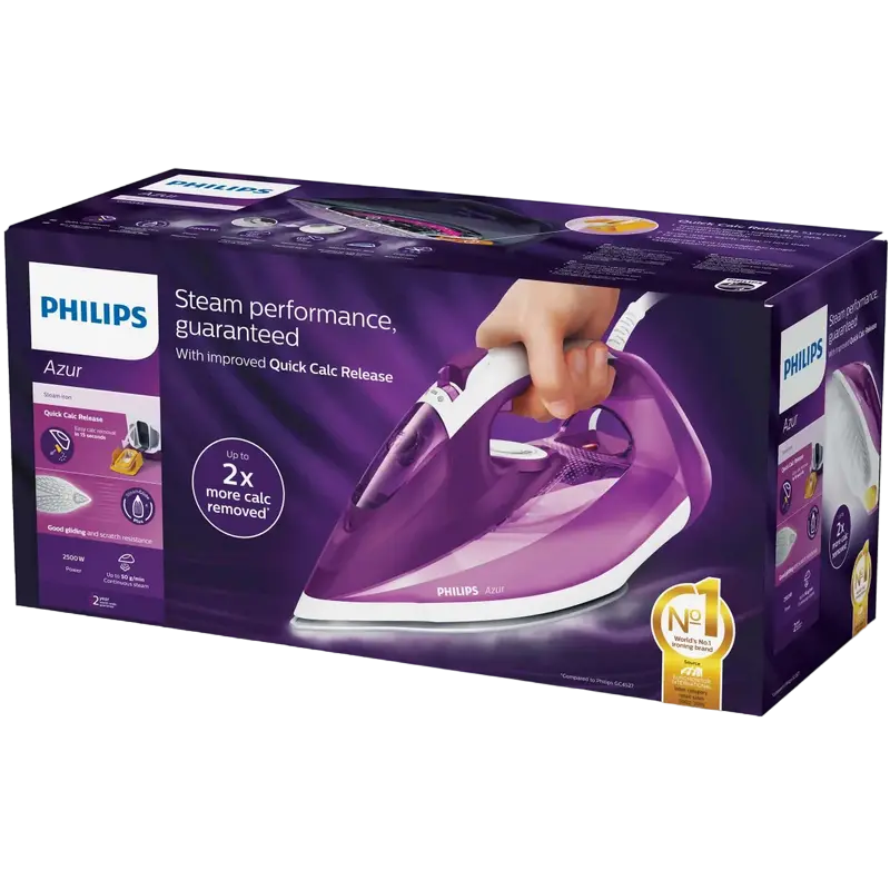 Утюг Philips Azur Фиолетовый Белый