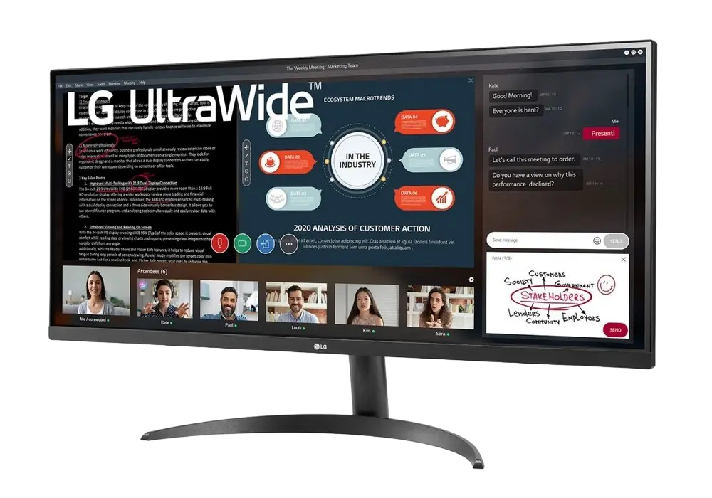 Монитор LG 34WP500-B Чёрный