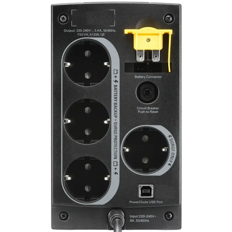 Sursă de alimentare neîntreruptibilă APC BC750-RS Negru