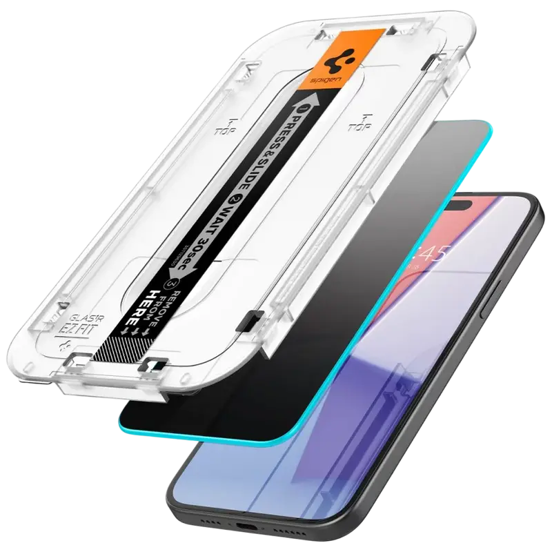 Защитное стекло Spigen Apple iPhone 15 Pro Max Tempered Glass EZ FIT Privacy EZ FIT Tempered Glass Прозрачный