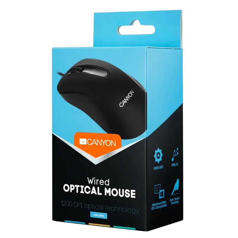 Мышь Canyon Barbone Проводное Чёрный