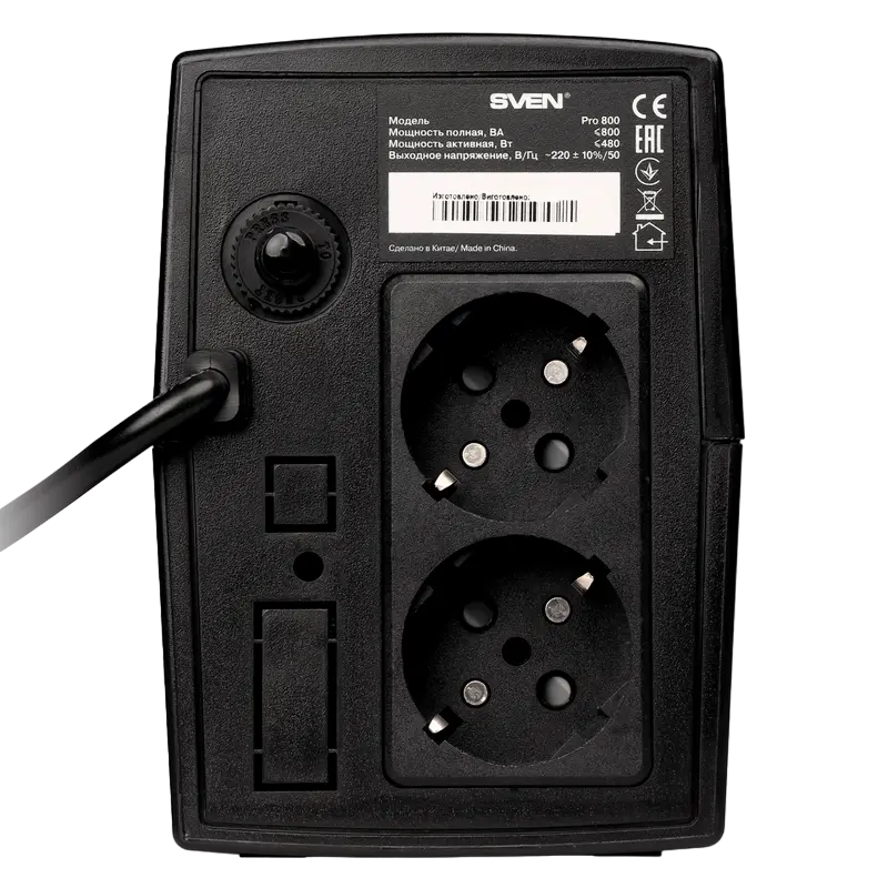 Sursă de alimentare neîntreruptibilă SVEN Pro 800 Negru