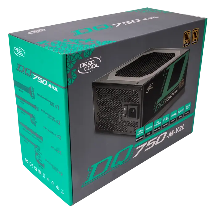 Tip Блок питания для компьютеров Deepcool DQ750-M-V2L ATX Черный