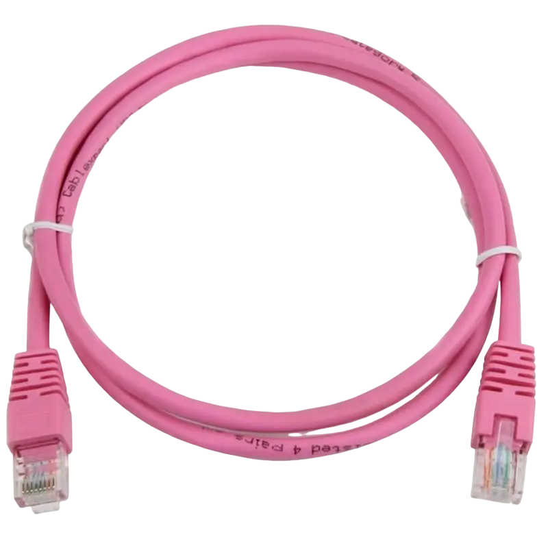 Патч-корд Cablexpert PP6-1M/RO Розовый