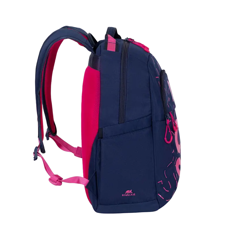 Повседневный рюкзак Rivacase Heide Темно-синий/Розовый