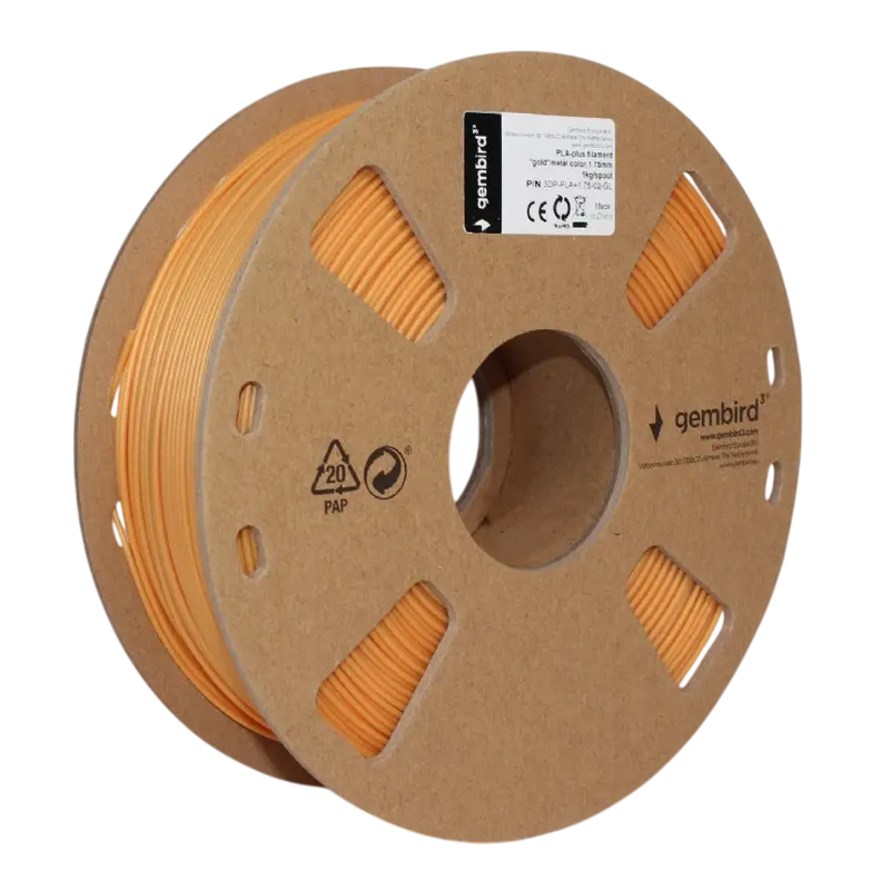 Нить для 3D-принтера Gembird 3DP-PLA+1.75-02-GL Золотой