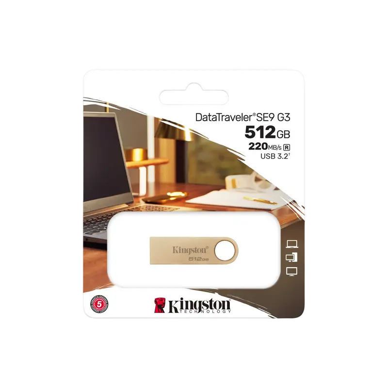 USB Flash накопитель Kingston DataTraveler SE9 G3 512ГБ Золотой