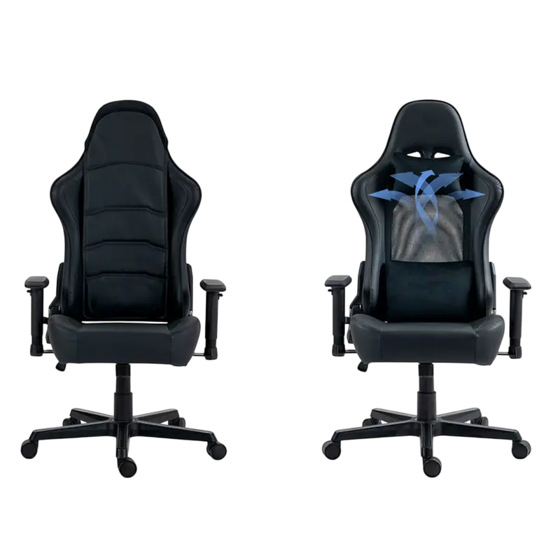 Игровое кресло Lumi CH09-10 ПВХ Кожа Чёрный