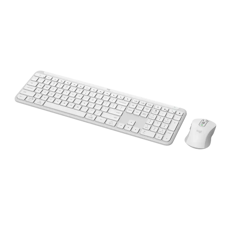 Set Tastatură + Mouse Logitech MK950 Membrană Alb