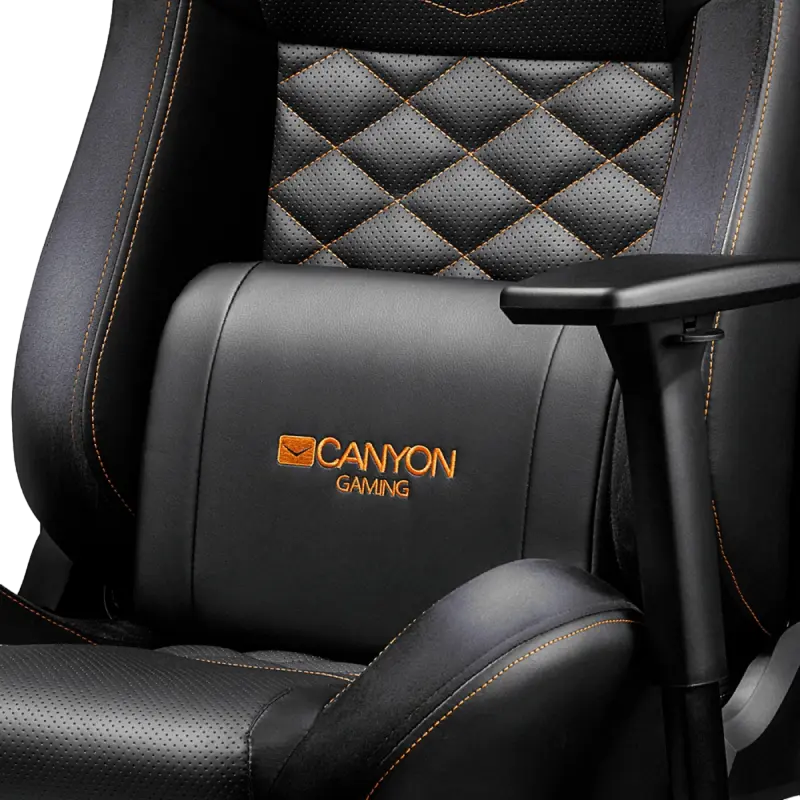 Scaun Gaming Canyon Nightfall PU Piele Negru